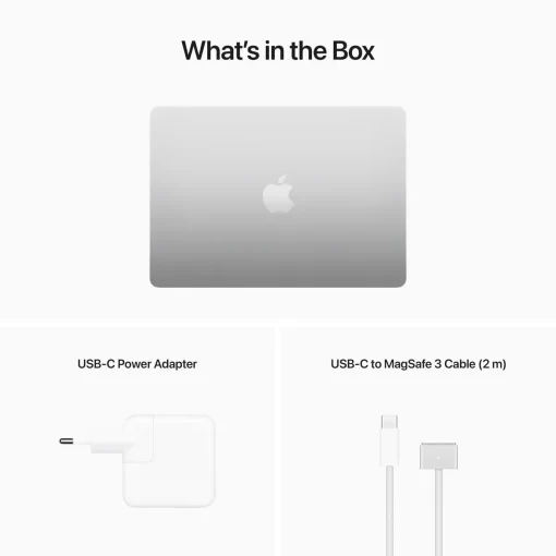 MacBook Air 13-inch M2 Chip 256gb + 8gb Silver (MLXY3) Box Contents