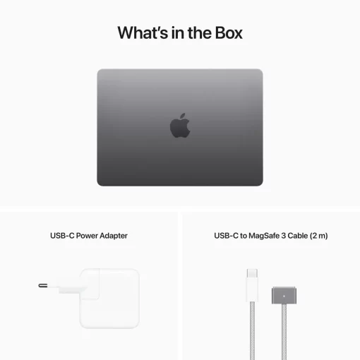 MacBook Air 13-inch M2 Chip 512gb + 8gb Space Grey (MLXX3) Box Contents