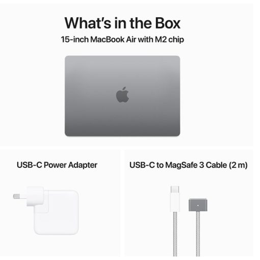 MacBook Air 15-inch M2 Chip 256gb + 8gb Space Grey (MQKP3) Box Contents