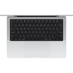 MacBook Pro M5 Pro 16 inch silver overhead